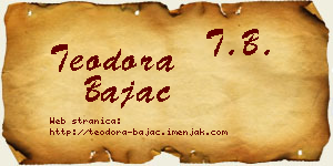 Teodora Bajac vizit kartica